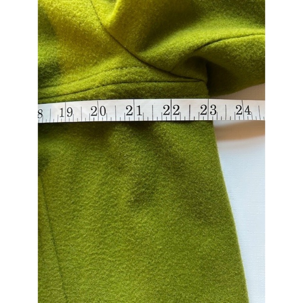 Pendleton Green Merino Wool Double Breasted Pea Coat Jacket Womens Large Flaw - Picture 8 of 12